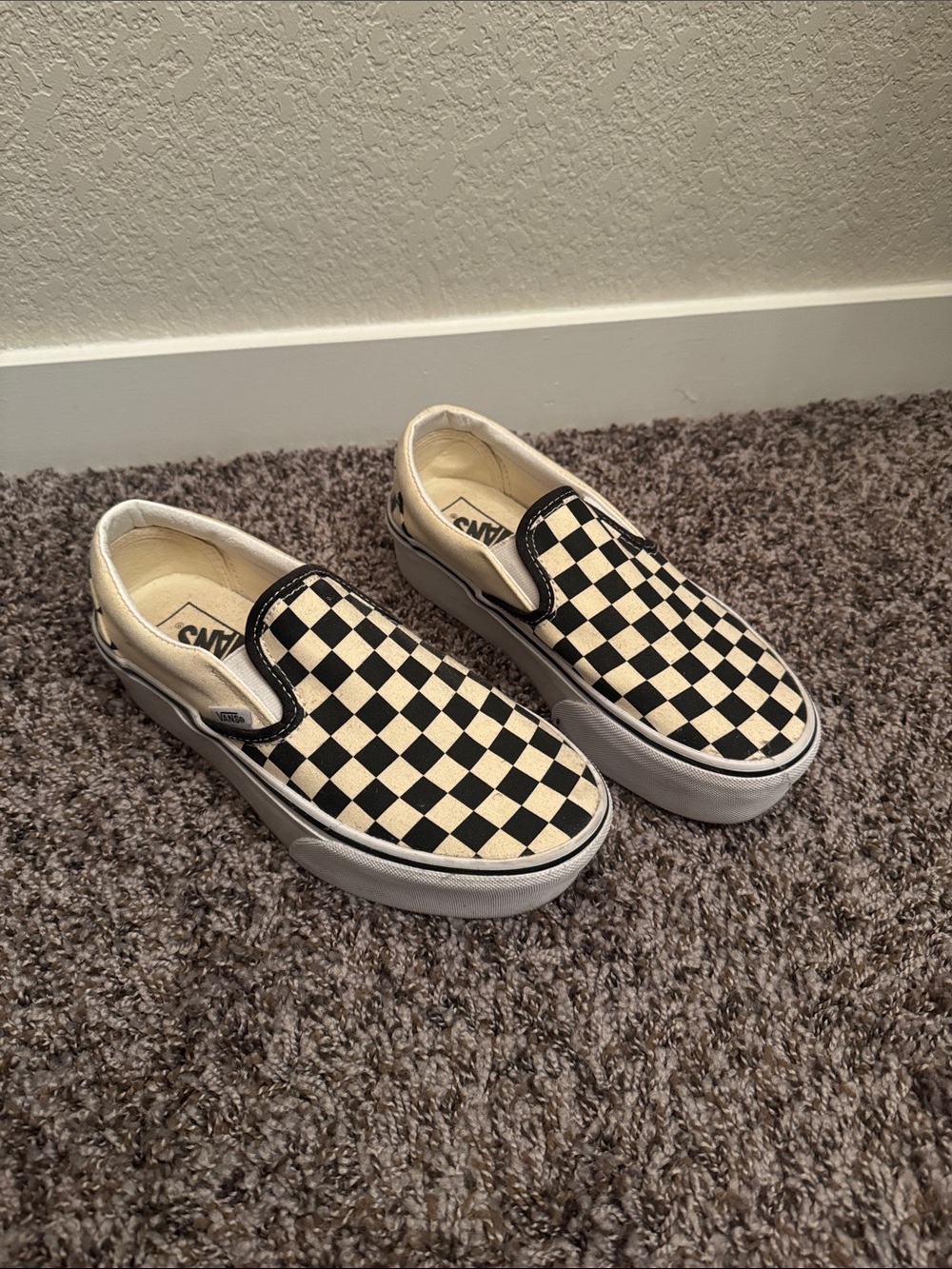 Vans Platform Checkerboard Slip-On Sneakers